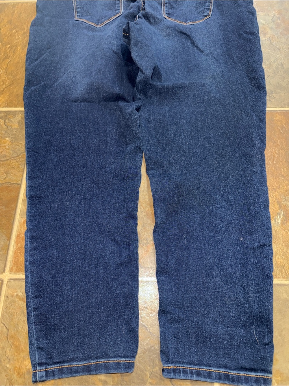 Nine West Dark Blue Stretch Heidi Pull On Skinny Cropped Jeans - Picture 7 of 9